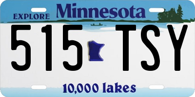 MN license plate 515TSY