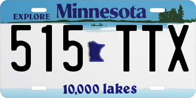 MN license plate 515TTX