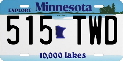 MN license plate 515TWD