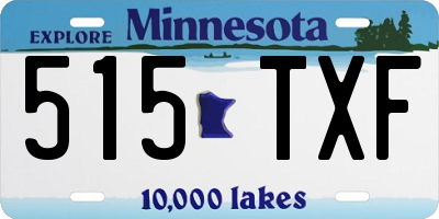 MN license plate 515TXF