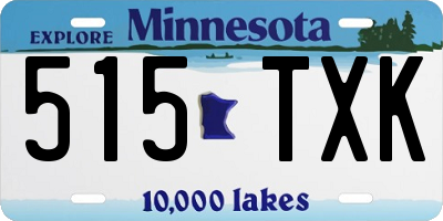 MN license plate 515TXK
