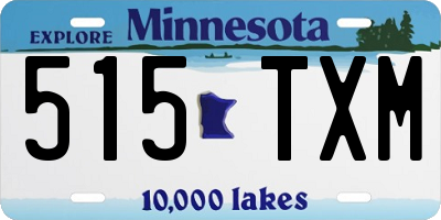 MN license plate 515TXM
