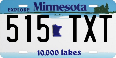 MN license plate 515TXT