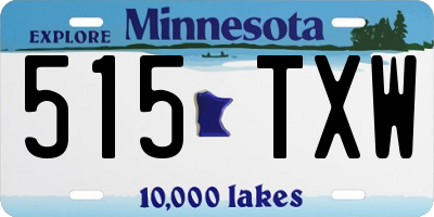 MN license plate 515TXW