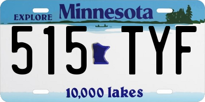 MN license plate 515TYF