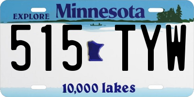 MN license plate 515TYW