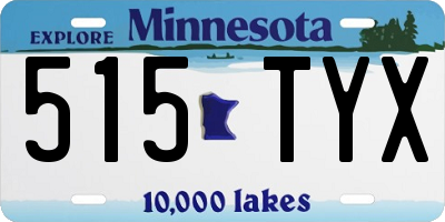 MN license plate 515TYX