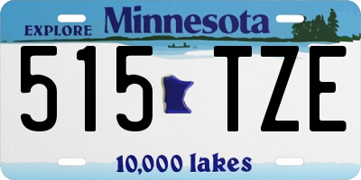 MN license plate 515TZE