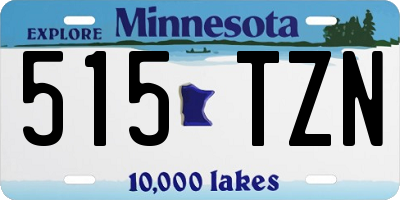 MN license plate 515TZN