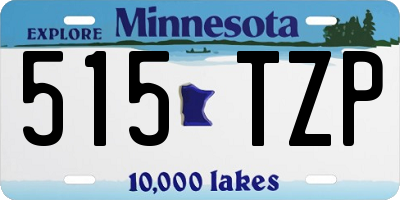 MN license plate 515TZP