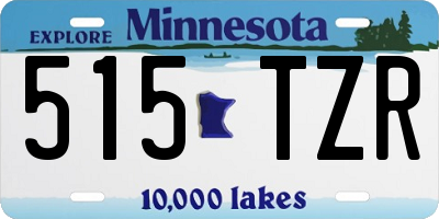 MN license plate 515TZR