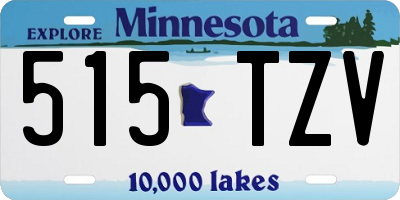 MN license plate 515TZV