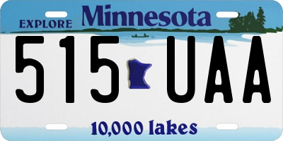MN license plate 515UAA