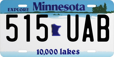 MN license plate 515UAB