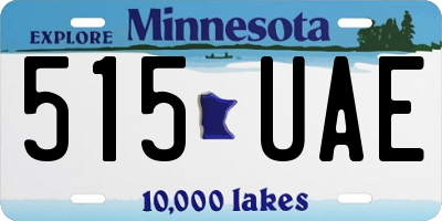 MN license plate 515UAE