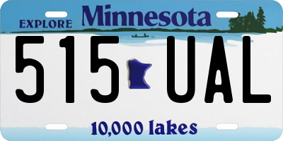 MN license plate 515UAL