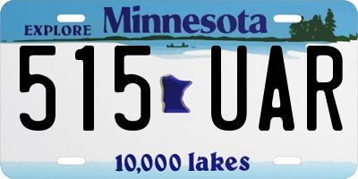 MN license plate 515UAR