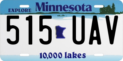 MN license plate 515UAV