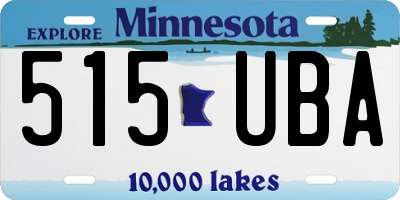 MN license plate 515UBA