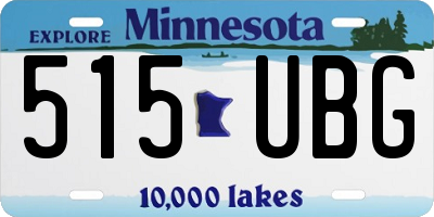 MN license plate 515UBG