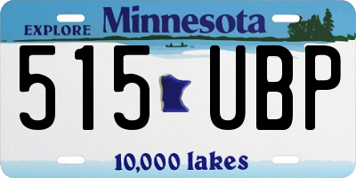 MN license plate 515UBP