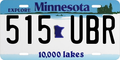 MN license plate 515UBR