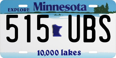 MN license plate 515UBS