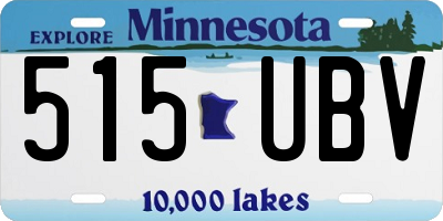 MN license plate 515UBV