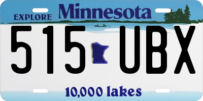 MN license plate 515UBX