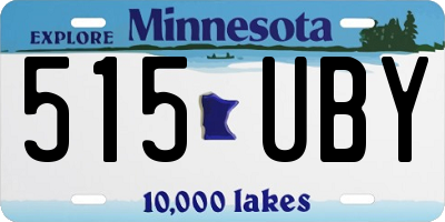 MN license plate 515UBY