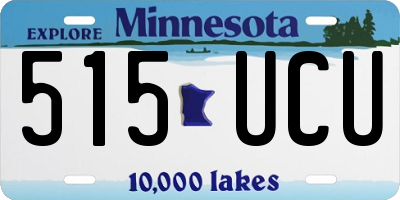 MN license plate 515UCU