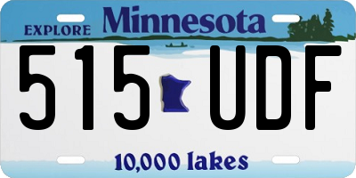 MN license plate 515UDF