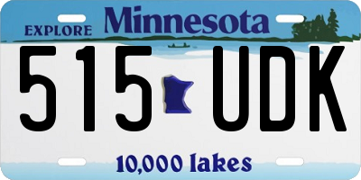 MN license plate 515UDK