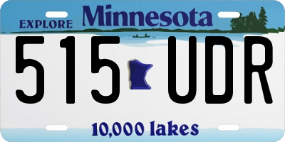 MN license plate 515UDR
