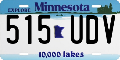 MN license plate 515UDV