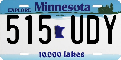 MN license plate 515UDY