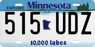 MN license plate 515UDZ