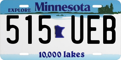 MN license plate 515UEB