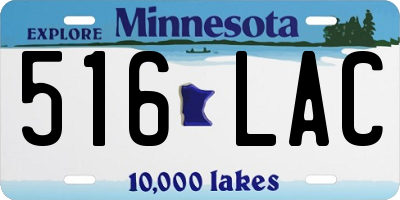 MN license plate 516LAC