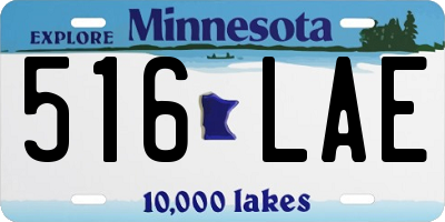 MN license plate 516LAE