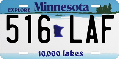 MN license plate 516LAF