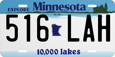 MN license plate 516LAH