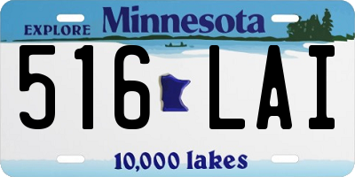 MN license plate 516LAI