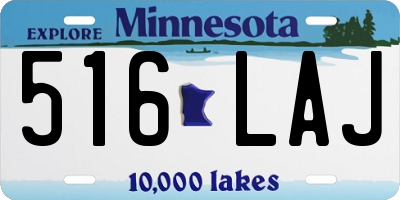 MN license plate 516LAJ