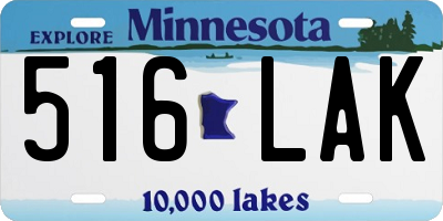 MN license plate 516LAK