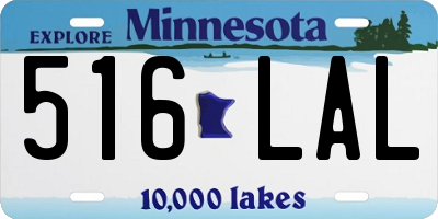 MN license plate 516LAL