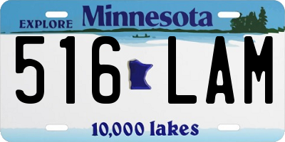 MN license plate 516LAM
