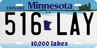MN license plate 516LAY