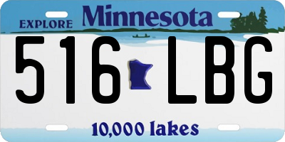 MN license plate 516LBG