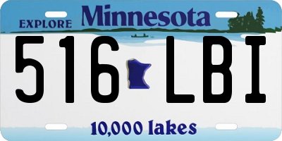 MN license plate 516LBI